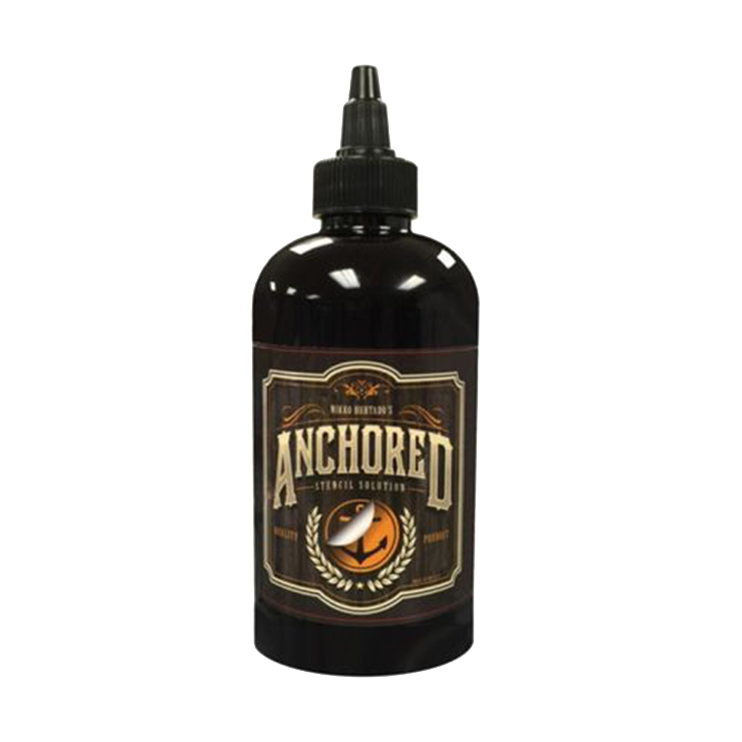 8 Ounce bottle of Anchored Tattoo Stencil Solution