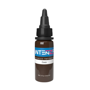 1oz bottle of Intenze's Coco tattoo ink