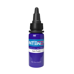 1oz bottle of Intenze's Dark Purple tattoo ink