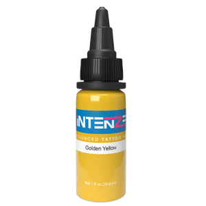 1oz tattoo ink bottle of Golden Yellow by Intenze