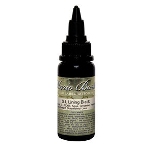 1oz tattoo ink bottle of Mario's Lining Black by Intenze