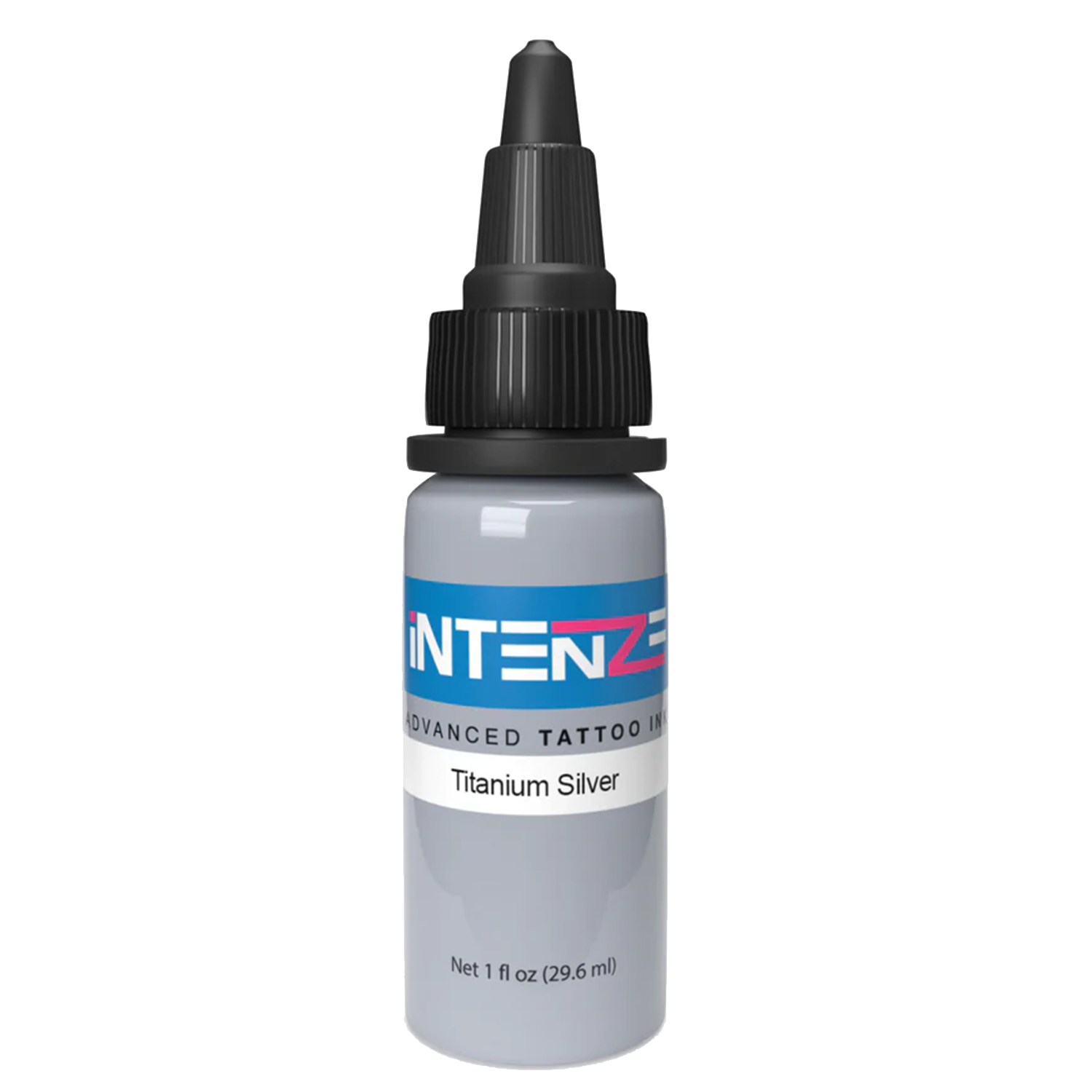 1oz tattoo ink bottle of Titanium Silver by Intenze