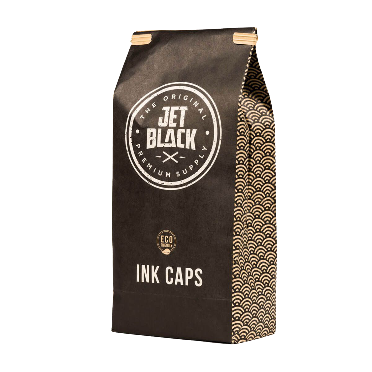 Front packaging of Jet Black Ink Caps