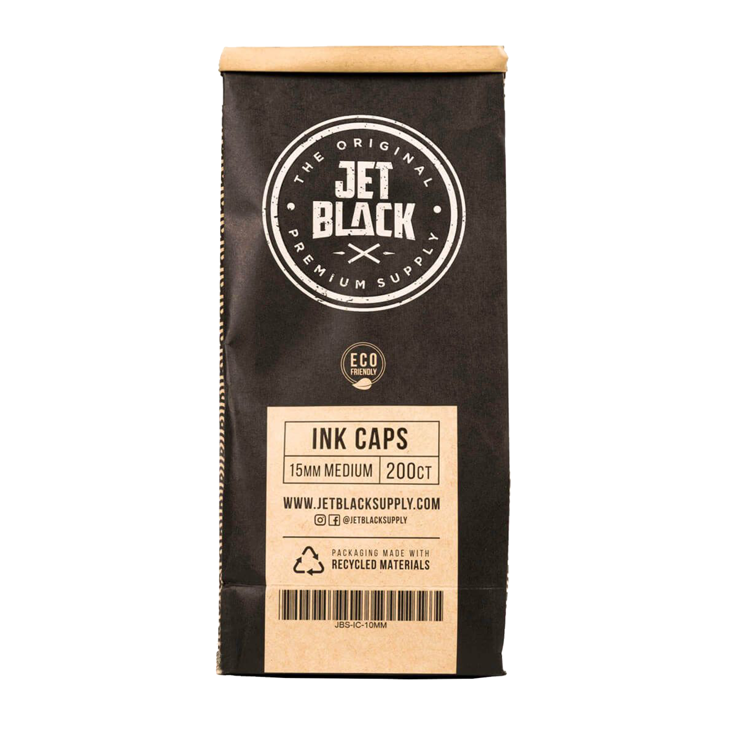 Packaging for Jet Black Ink Caps