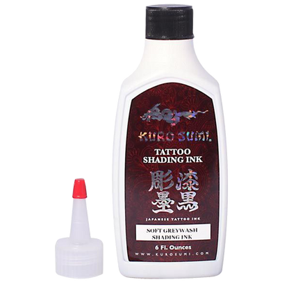 Soft Greywash 6oz tattoo ink bottle by Kuro Sumi