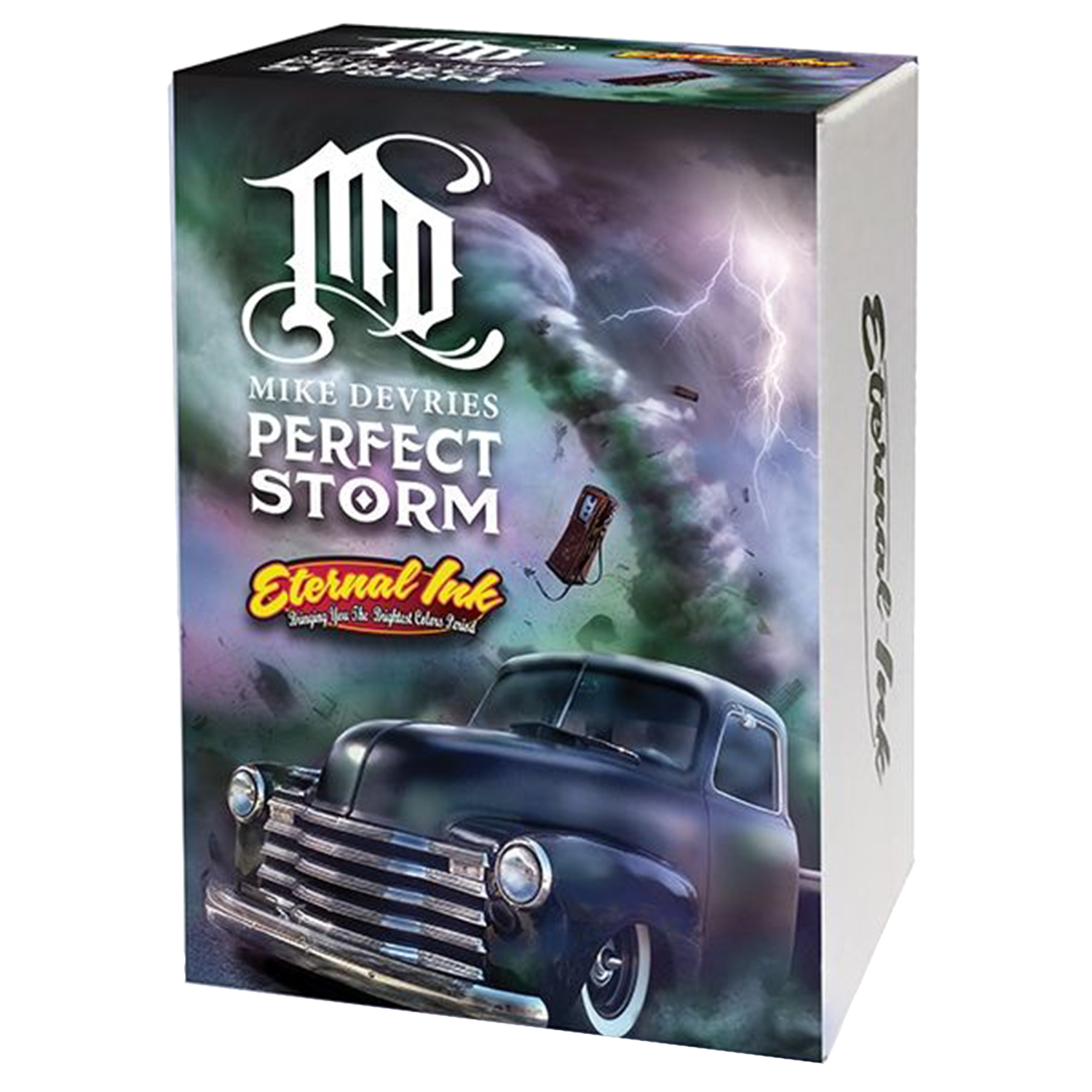 Packaging for Mike Devries Storm tattoo ink set by Eternal Ink