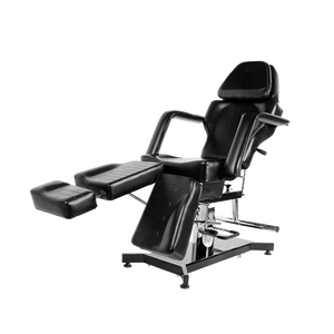 Black TATSoul 370-S tattoo client chair with extended leg