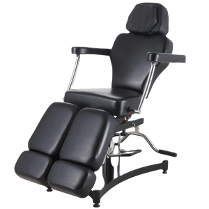 Main view of black TATSoul 680 Oros tattoo client chair