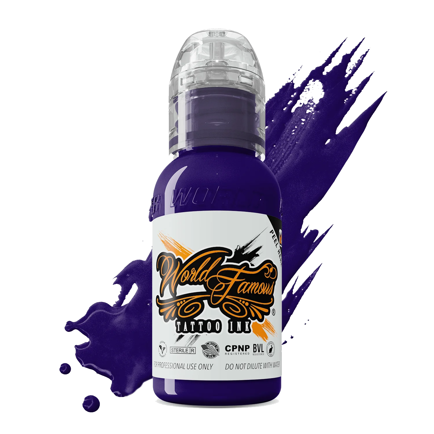 Amsterdam Purple 1oz bottle by World Famous Tattoo Ink