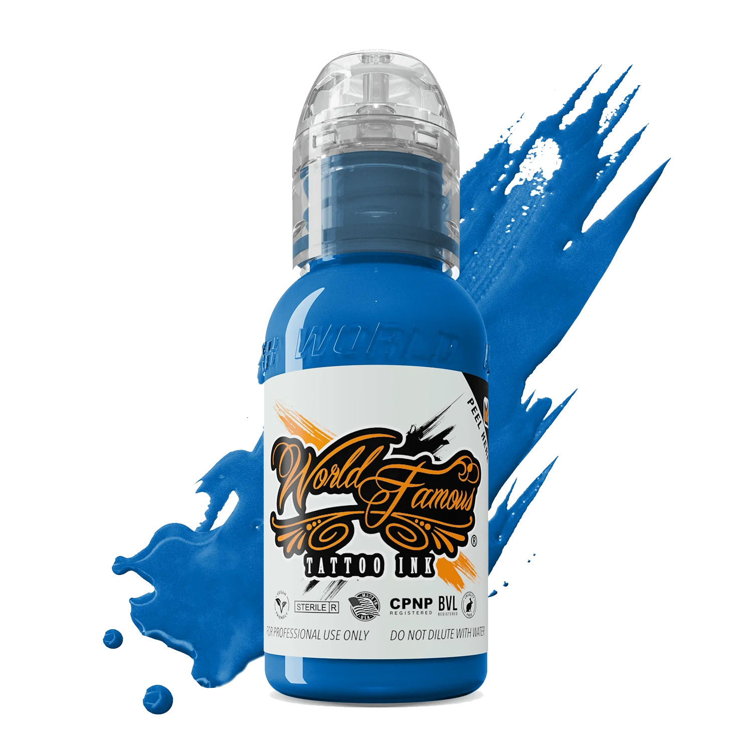 Bangkok Blue 1oz bottle by World Famous Tattoo Ink