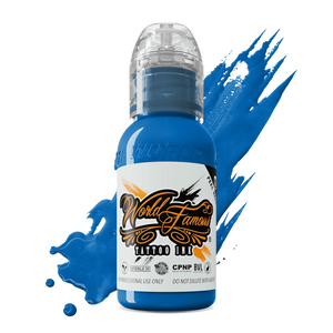 Bangkok Blue 1oz bottle by World Famous Tattoo Ink