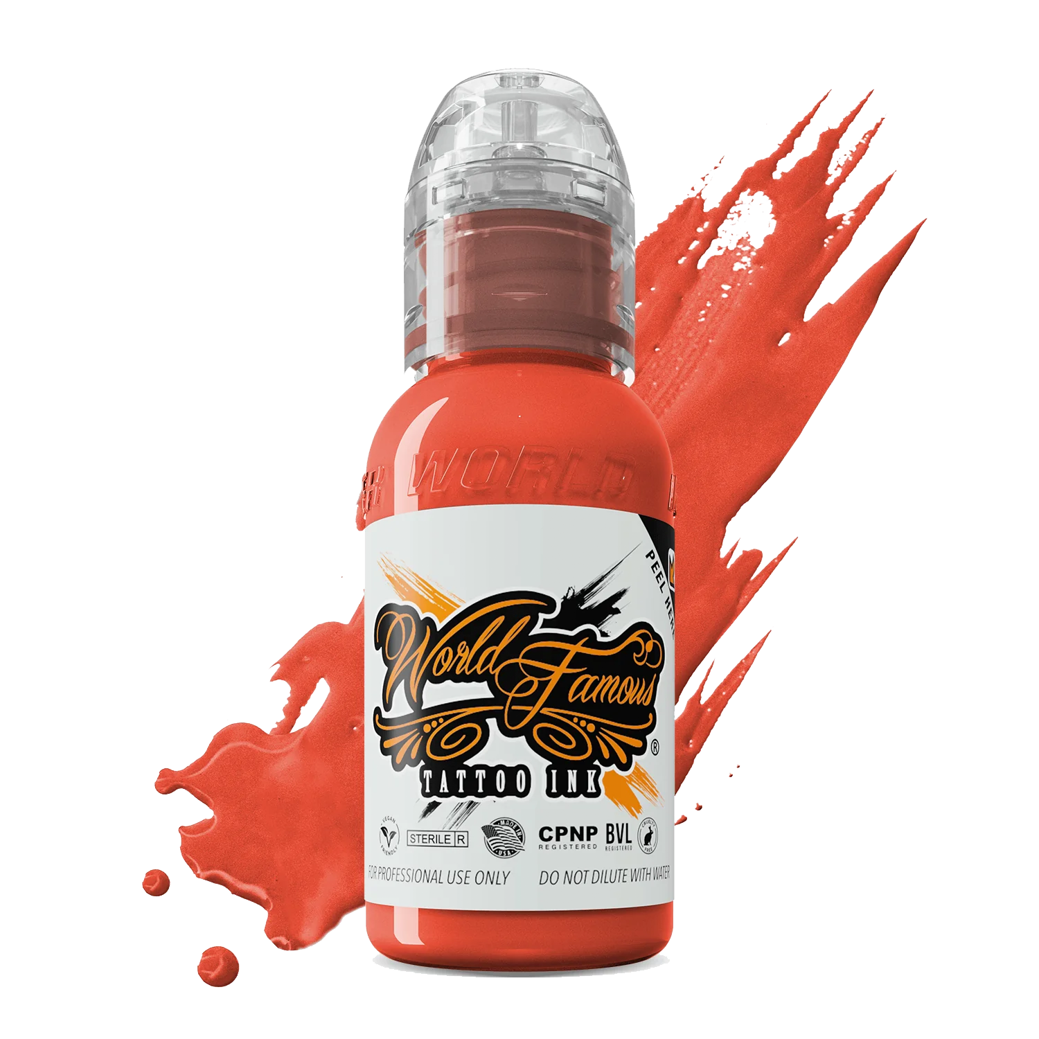 Bora Bora Peach 1oz bottle by World Famous Tattoo Ink