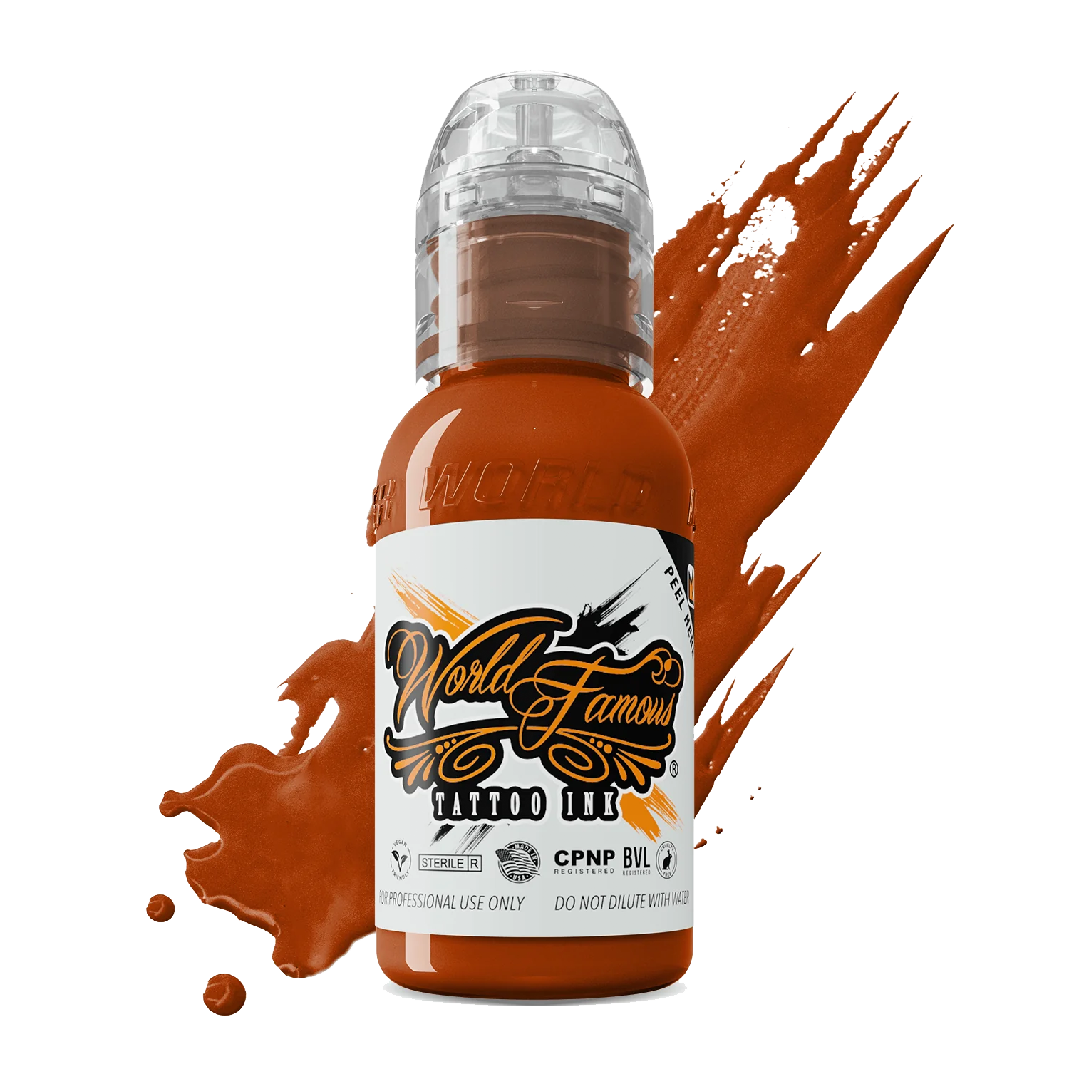 Burnt Orange 1oz bottle by World Famous Tattoo Ink