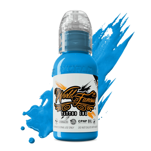 Einstein Blue 1oz bottle by World Famous Tattoo Ink