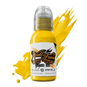 Great Wall Yellow 1oz bottle by World Famous Tattoo Ink