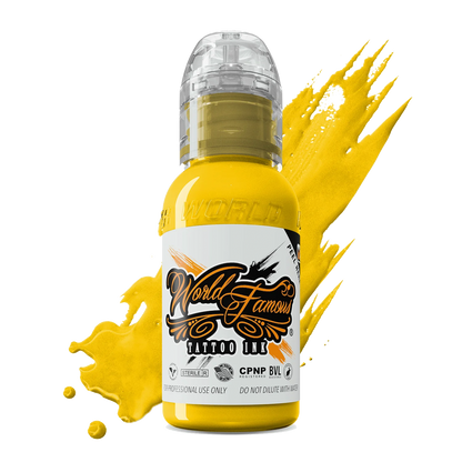 Great Wall Yellow 1oz bottle by World Famous Tattoo Ink