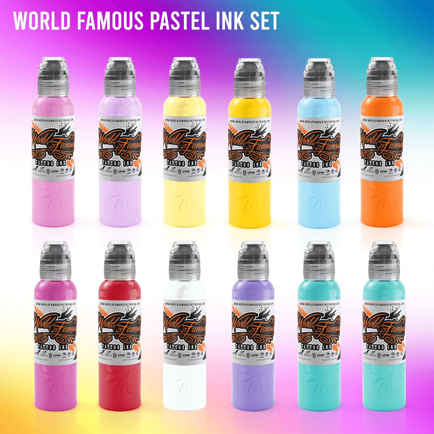 Pastel Tattoo Ink Set by World Famous